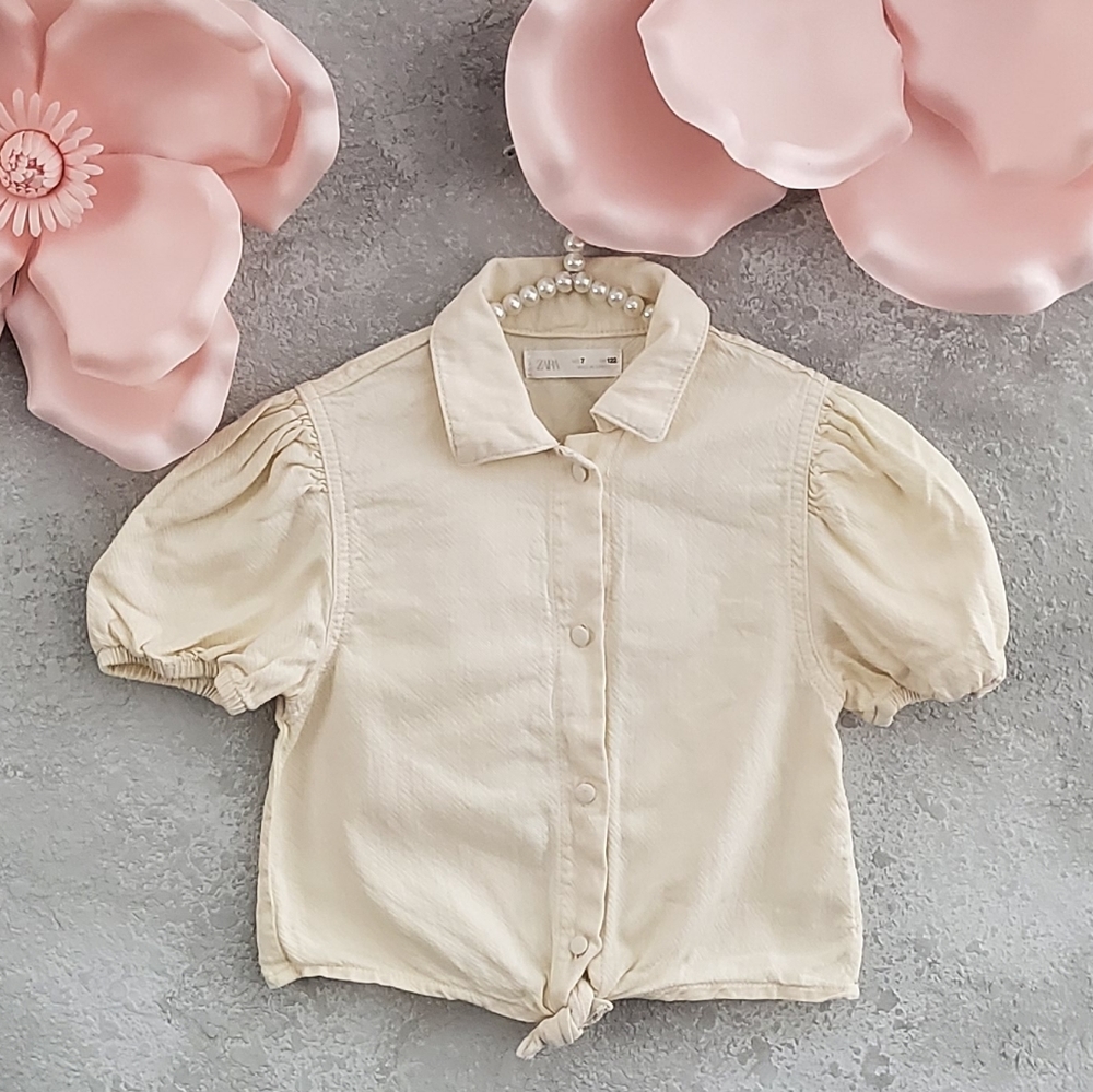 Zara short sleeve button down shirt